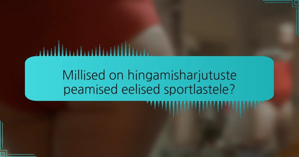 Millised on hingamisharjutuste peamised eelised sportlastele?