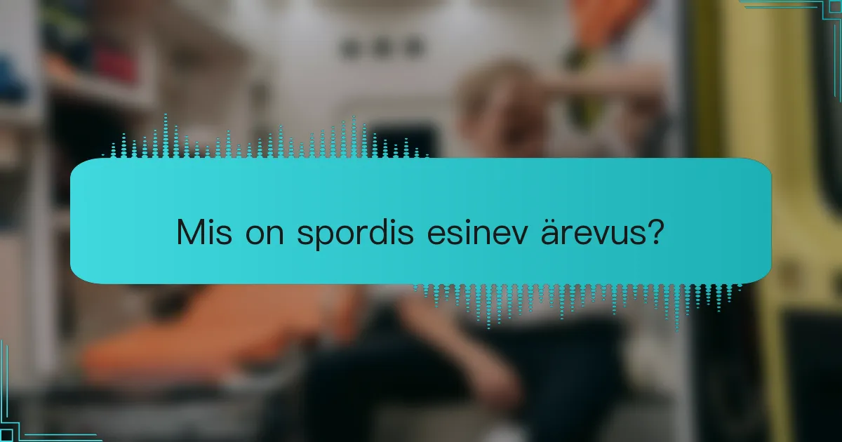 Mis on spordis esinev ärevus?
